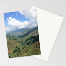 Sunny Valley View In The Mountains of Haiti Stationery Cards