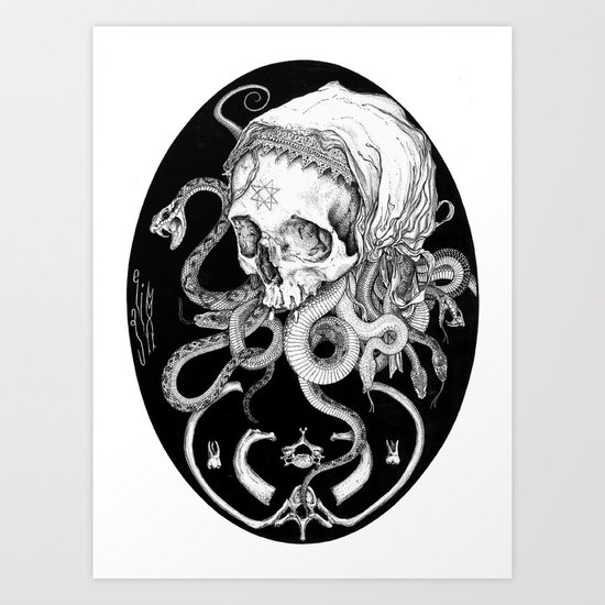 Witch Skull Art Print