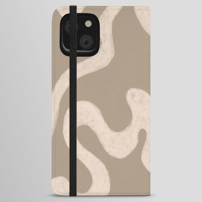 Simple Liquid Swirl Abstract Composition iPhone Wallet Case