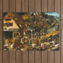 Children’s Games - Pieter Bruegel the Elder, 1560 Outdoor Rug