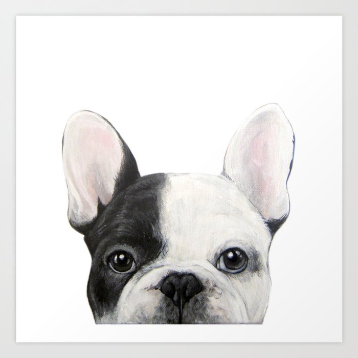 French Bulldog Dog Illustration Original Painting Print Art Print By Miartdesigncreation Society6