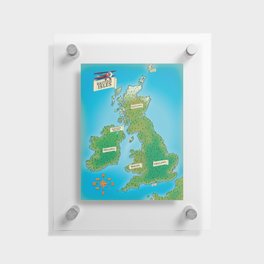 Map of the British Isles Floating Acrylic Print