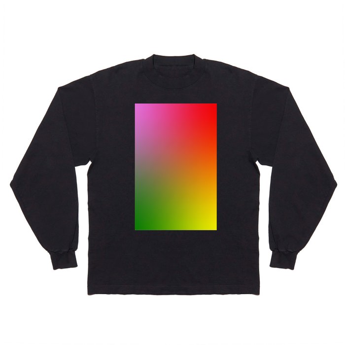 12 Rainbow Gradient Colour Palette 220506 Aura Ombre Valourine Digital Minimalist Art Long Sleeve T Shirt