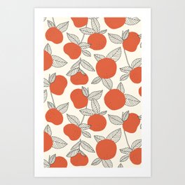 Sweet Tangerines_Warm Red Art Print