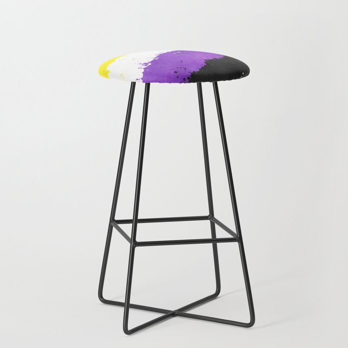 Splatter YOUR Colors - Nonbinary Pride Bar Stool