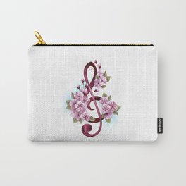 Treble Clef with Sakura Carry-All Pouch