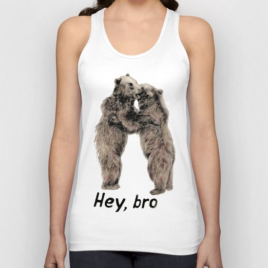 Hey, bro // bears Unisex Tank Top