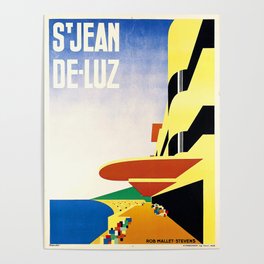 French vintage travel poster Saint-Jean de Luz France Poster