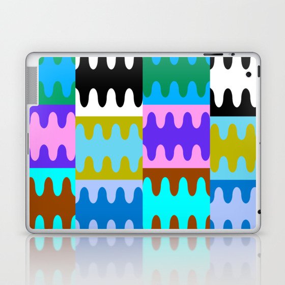 Funky Modern Wavy Shapes 2.0 | Color Block Pattern Laptop & iPad Skin