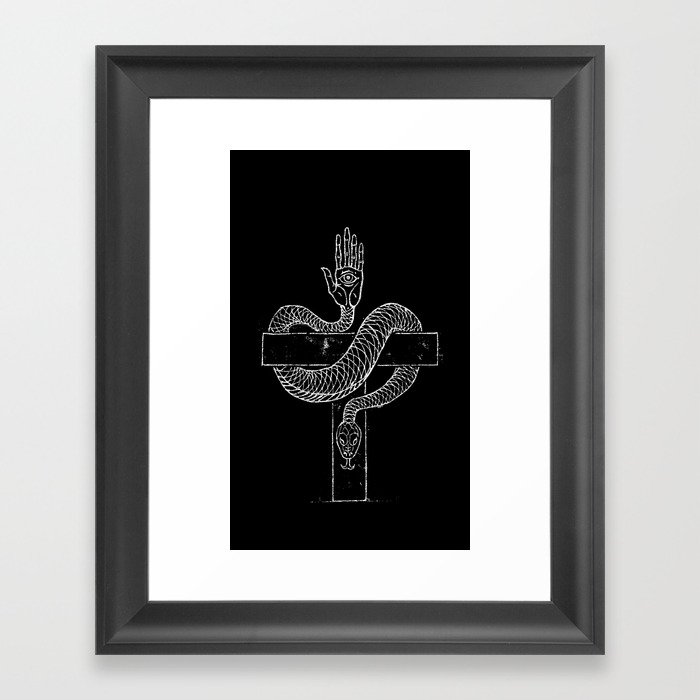 Left Hand Path (Black & White version) Framed Art Print