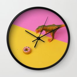 Dinos Like Donuts Wall Clock