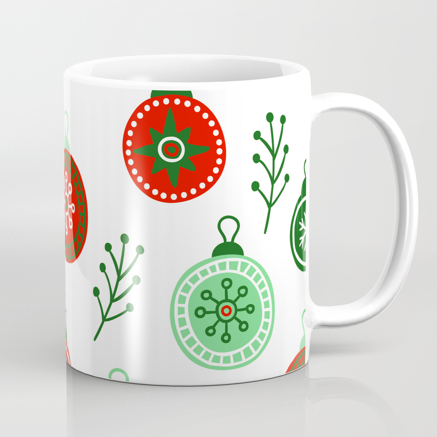 Christmas Decorations Pattern Coffee Mug By Dec02 Society6