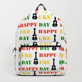 Happy Uke Day ! Backpack | Ink, Ukuleleplayer, Ukeplayers, Pop Art, Typography, Graphicdesign, Ukes, Pattern, Ukulelelove, Digital 