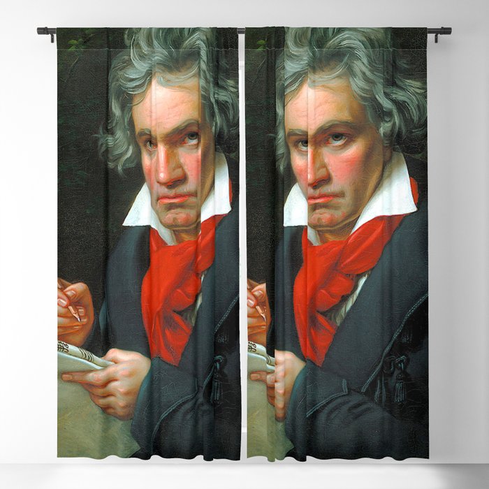 Karl Joseph Stieler Portrait of Ludwig van Beethoven Blackout Curtain