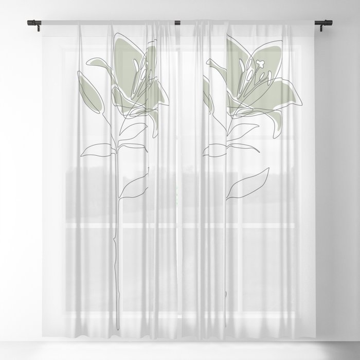 Matcha Lily Sheer Curtain