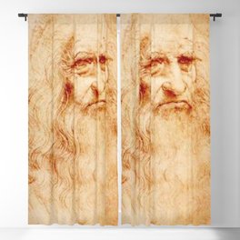 LEONARDO DA VINCI, Portrait as an old man. Blackout Curtain