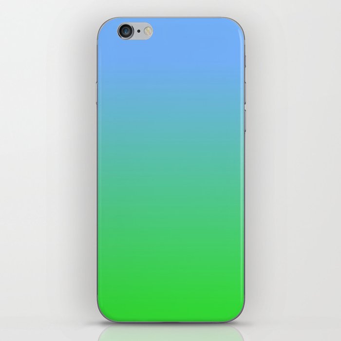 SKY BLUE & GRASS GREEN OMBRE PATTERN iPhone Skin