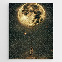 Man Catch The Moon Jigsaw Puzzle