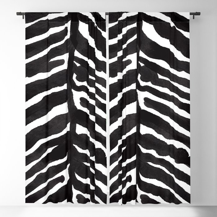 Modern zebra print Blackout Curtain by Agnes 91 Society6