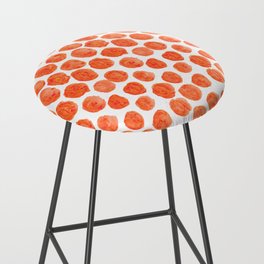 Orange Watercolor Polka Dots Bar Stool