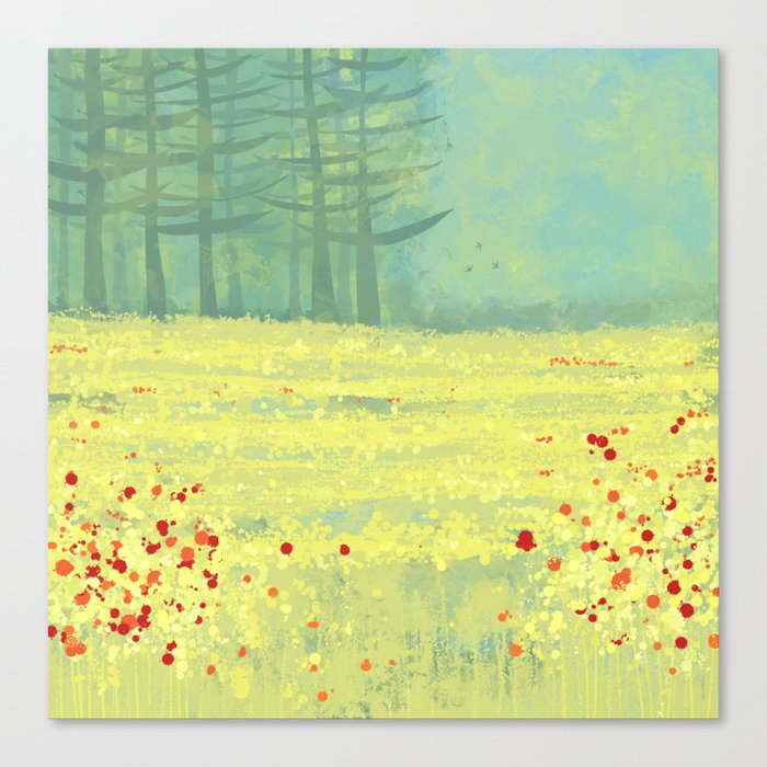 Meadow near Périgueux Canvas Print