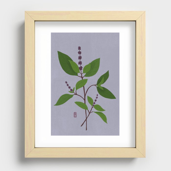 Thai Basil // Purple Recessed Framed Print