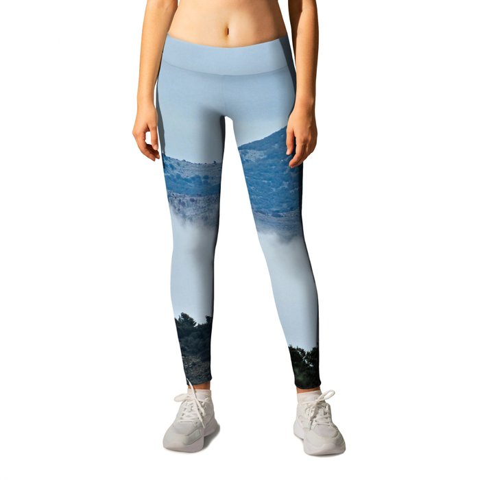 Hills Clouds Scenic Landscape 5 Leggings