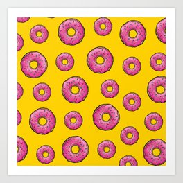 Pink Donuts Art Print