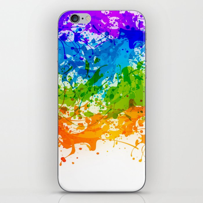 Colorful Splashes iPhone Skin