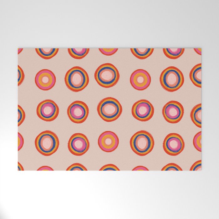 Retro Circle Vibe Welcome Mat