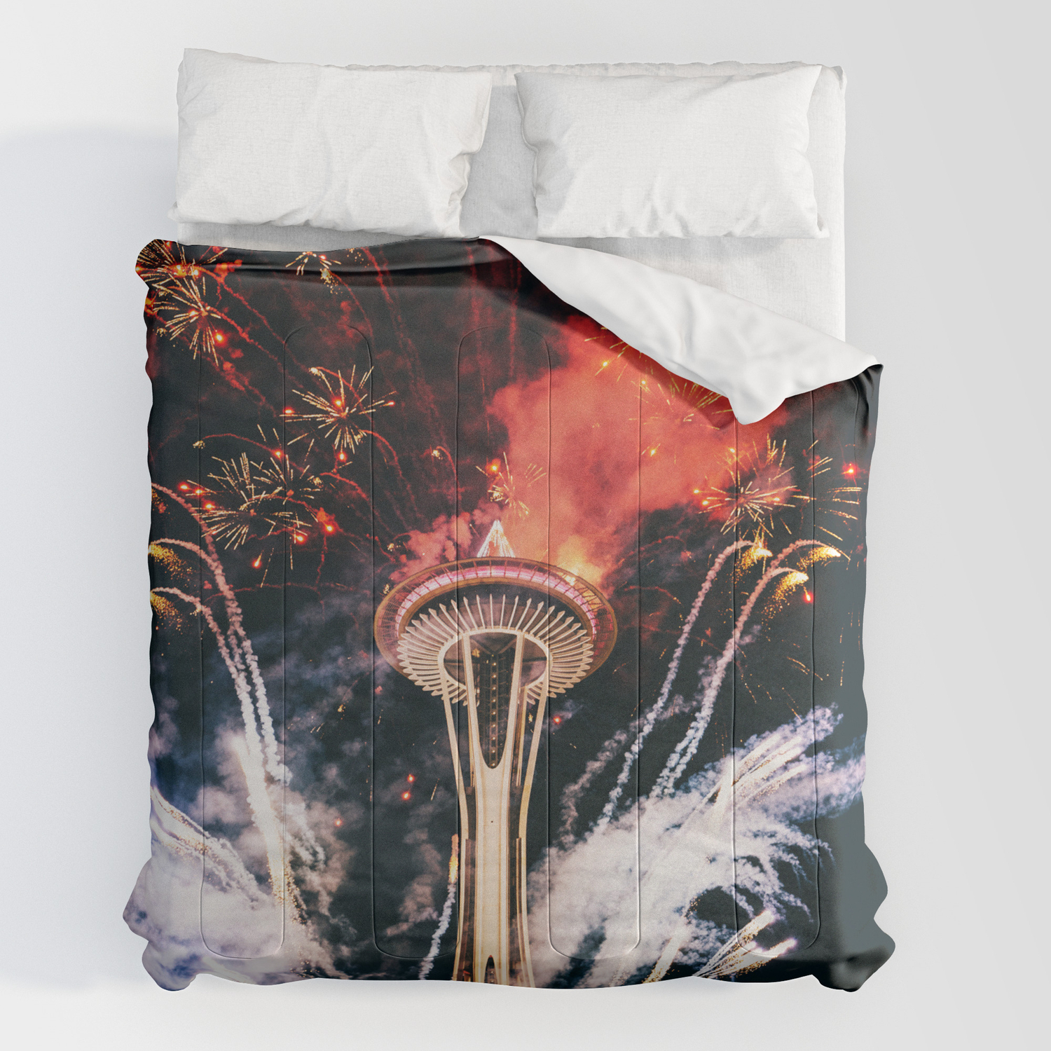 Space Needle Seattle Washington Premium Pillow 