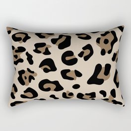 Big Beige and Brown Leopard Spots Rectangular Pillow