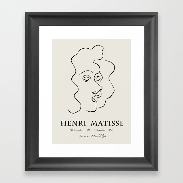 Vintage poster-Henri Matisse-Linear drawings-Сinderella.  Framed Art Print