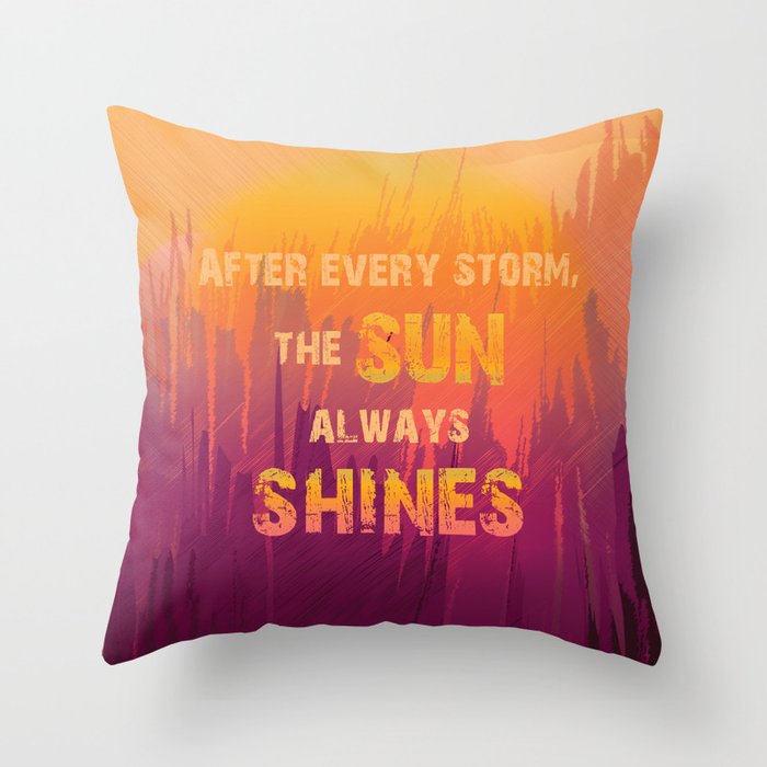 Abstract Golden Sunrise in Mountains Throw Pillow