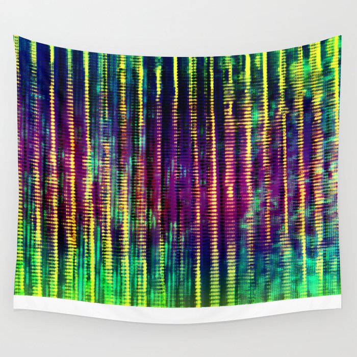 Syntax (Yellow + Green) Wall Tapestry