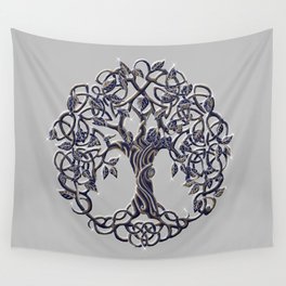 Tree of Life Silver Wall Tapestry