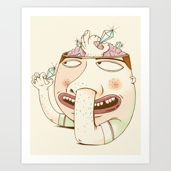 Diggin' for Diamonds Art Print