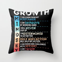 Motivational Quotes Growth for Entrepreneurs Throw Pillow
