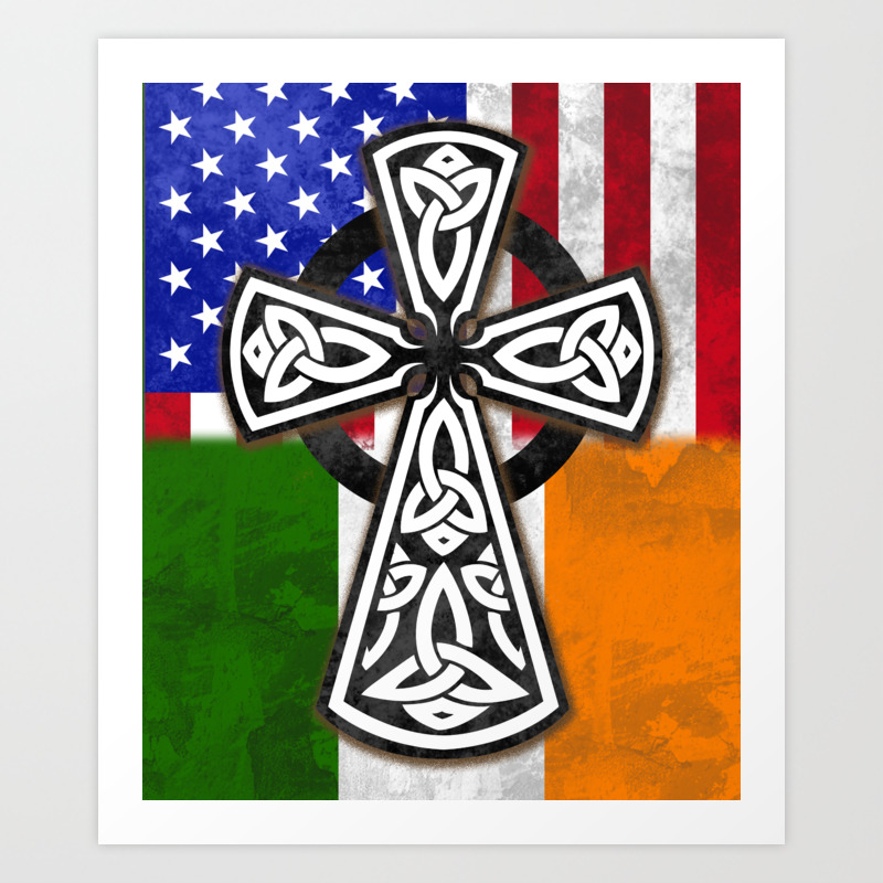 LOCAL FIRE irish CROSS FLAGES FLAGS SHAMROCK PATCH POLICE