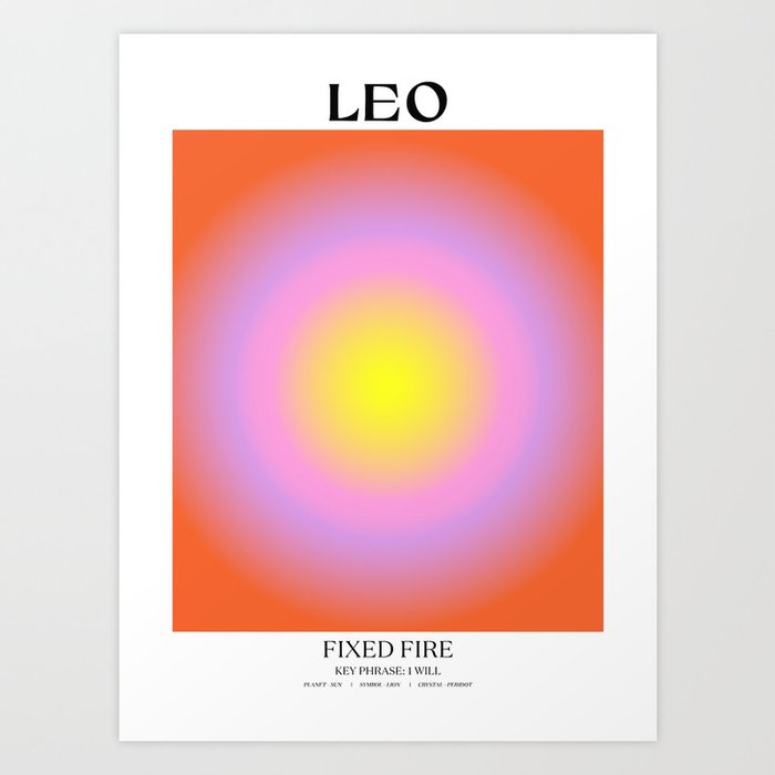 Leo Gradient Print Art Print