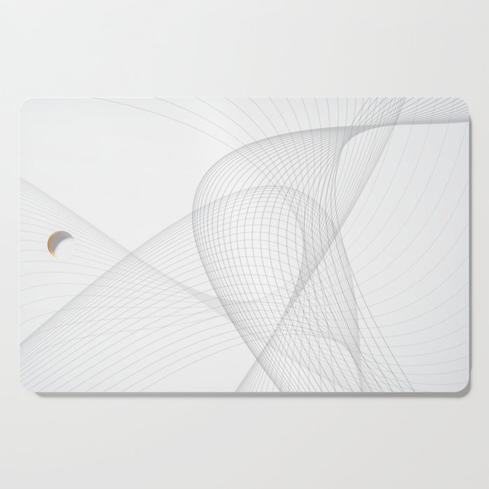 Abstract Flowing grey lines. Cutting Board
