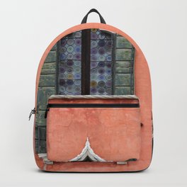 Gothic Venice Windows Backpack | Facade, Venetian, Building, Venice, Vacation, Photo, Tourism, Red, Antique, House 
