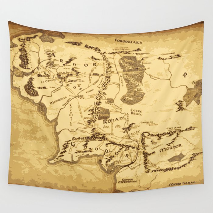 Middle earth online map tapestry