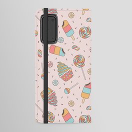 Sweet Candy Pattern in Pink Android Wallet Case