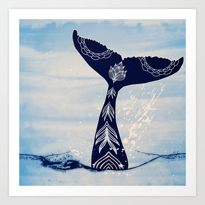 Whale Tail Art Print By Sybillesterk Society6