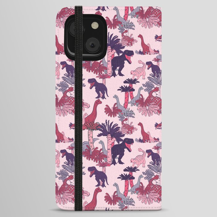 Jurassic Wonderland in Pink iPhone Wallet Case