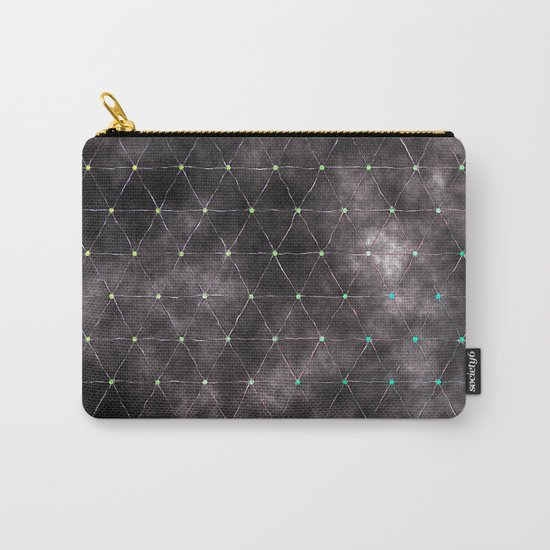 Galaxy - modern abstract dark grunge triangles pattern Carry-All Pouch