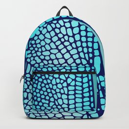 Wings of the dragon fly Backpack | Color, Dragonfly, Pattern, Insects, Closeup, Graphicdesign, Colorful, Shades, Lines, Blue 