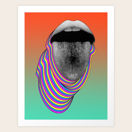 Indigo Party Art Print