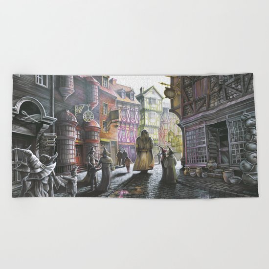 Diagon Alley Beach Towel